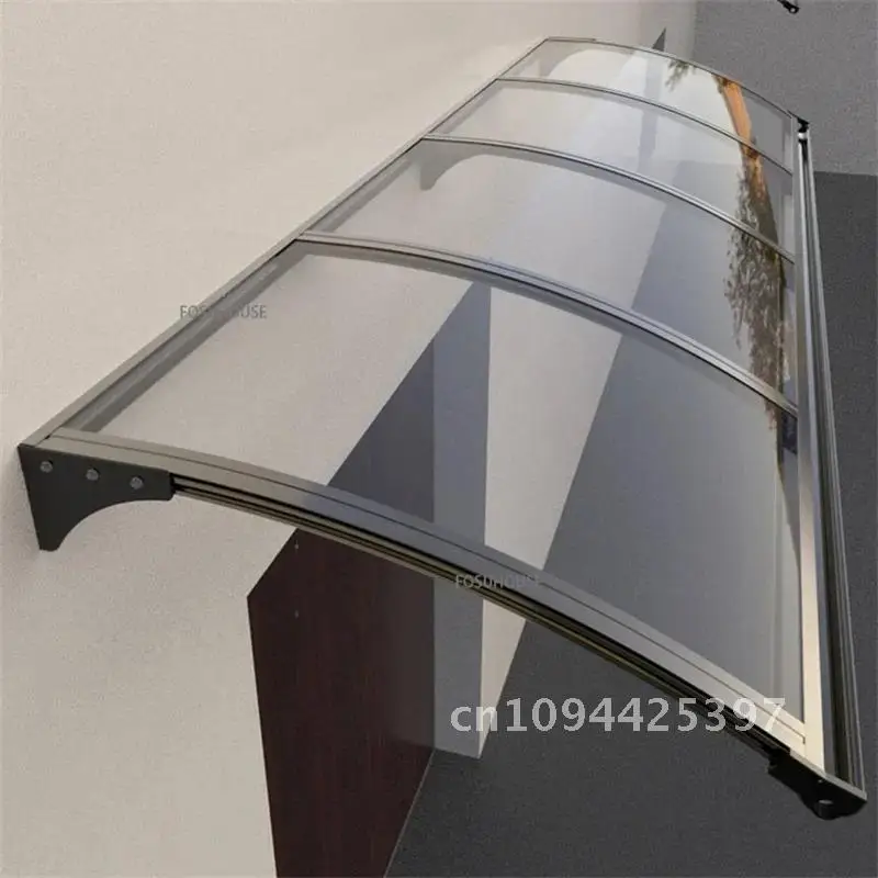 Aluminum Alloy Rain Awning with Sink Villa Balcony Eaves Home Outdoor Courtyard Rainproof Gazebos Front Door Canopy Sun Shelter