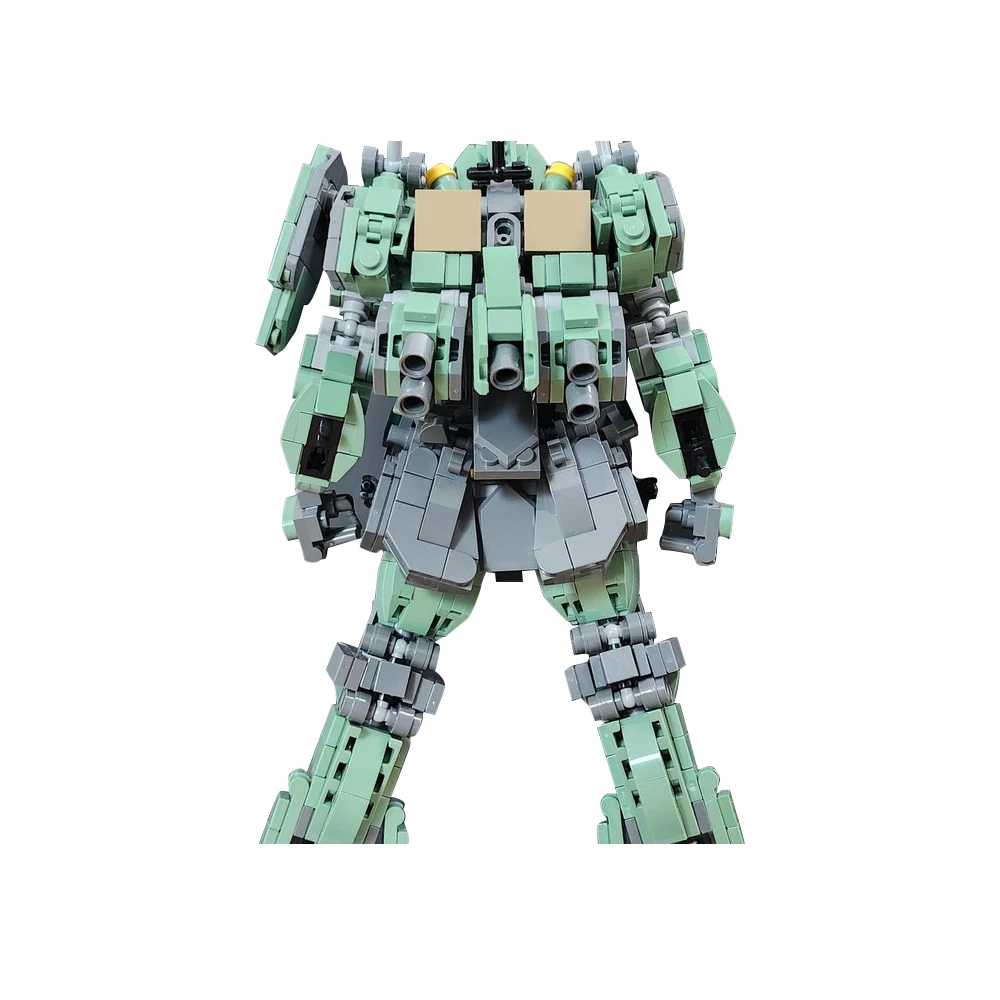 MOC- 186351   Wersja Mech zielony typ 2. klocki zbroja Mech figurka DIY kreatywne zabawki edukacyjne prezent dla dzieci