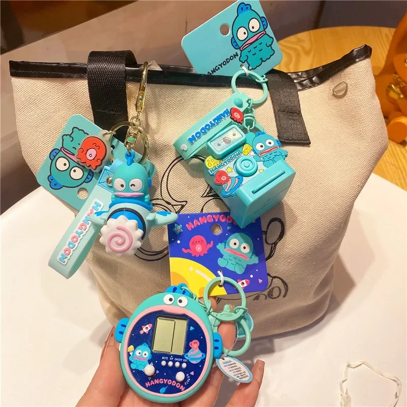 Hangyodon Game Console Polaroid Keychain Cute Cartoon Pendant Doll Small Gift Key Ring High Quality Material Perfect for Bag