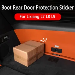 Car Trunk Door Protection Sticker for Li Lixiang L9 L8 L7 Leading Ideal Leather Anti kick Scratch Resistant Pad Trim Accessory
