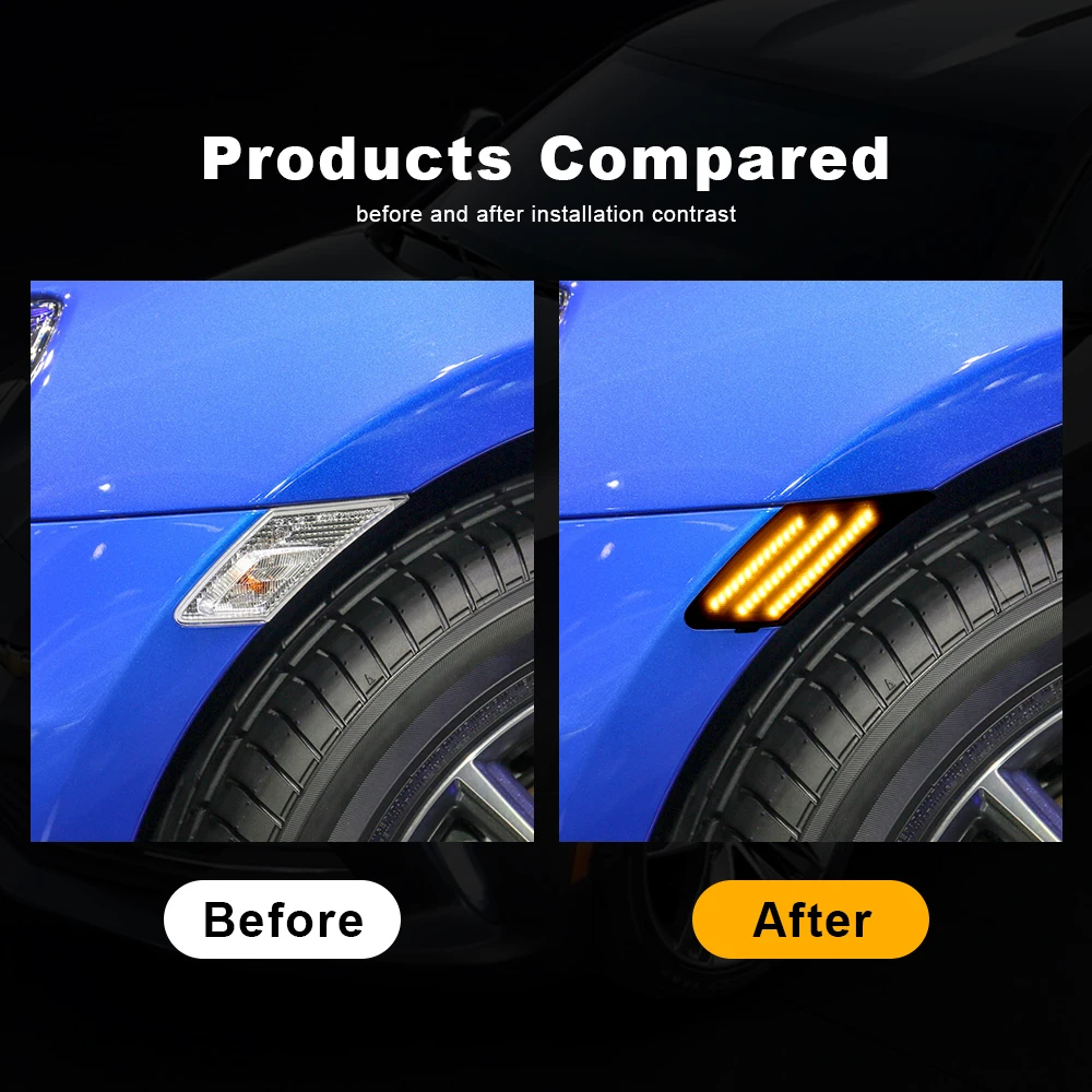 For Toyota FT86 GT86 Scion FR-S Subaru BRZ 2012-2020 Car LED Dynamic Turn Signal Light Side Marker Fender Lamp Accessories