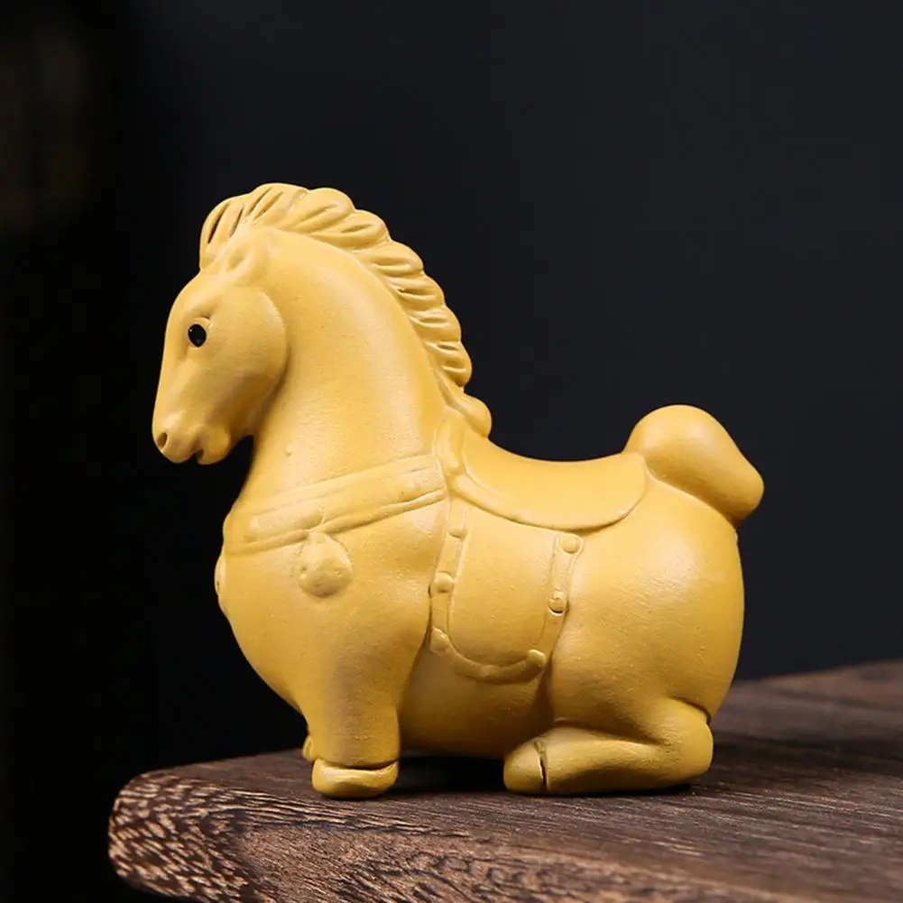 Eastern Tea Culture Chinese Style Horse Tea Pet Ornaments Purple Clay Pony Zen Decoration for Desktop Tea Gadget Kung for Life