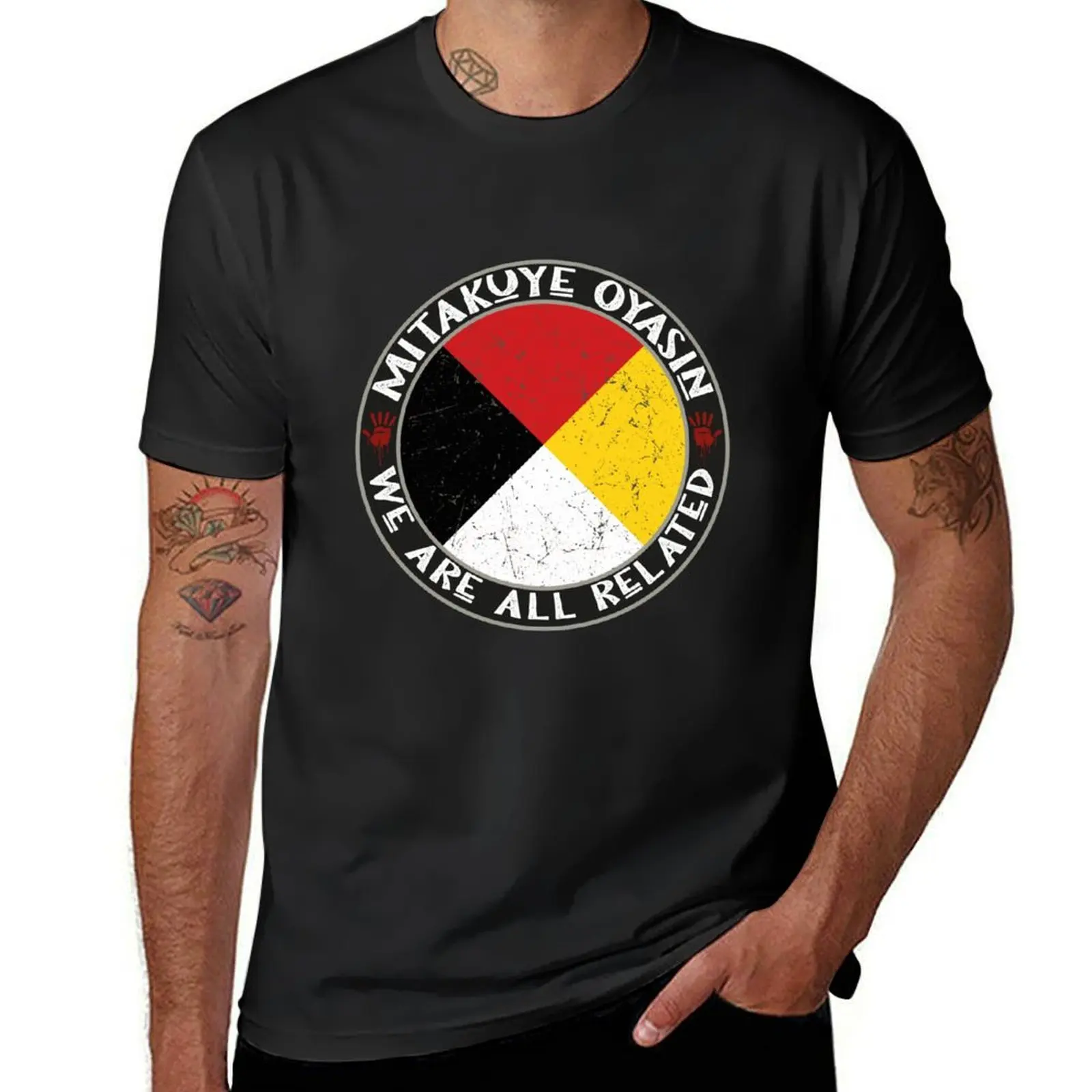 Native American Medicine Wheel MMIW - Mitakuye Oyasin T-Shirt cute clothes tops hippie clothes funnys mens white t shirts