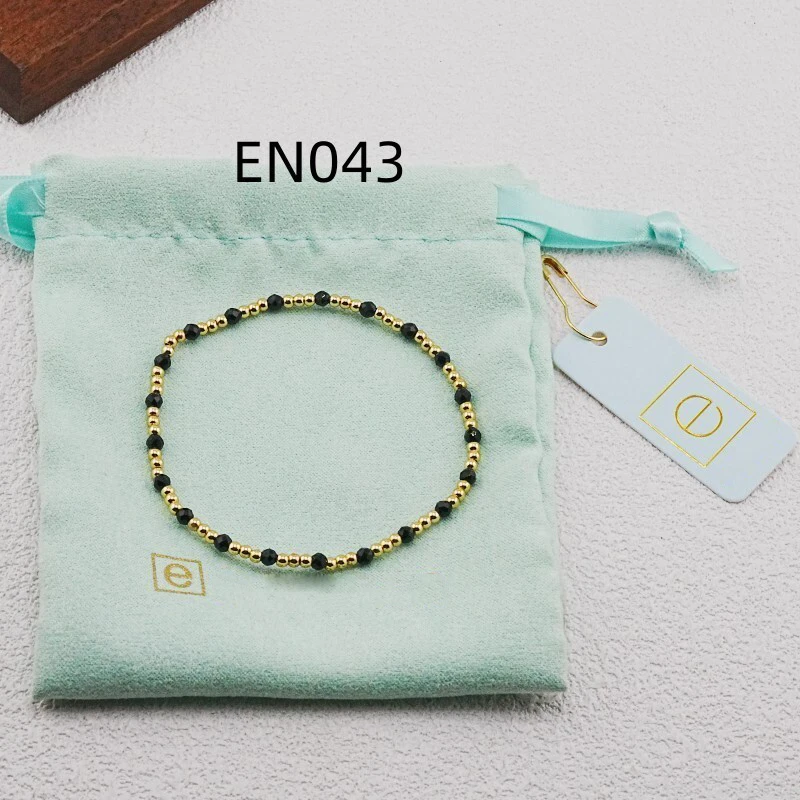 

VKVVA Fashion Jewelry Black Crystal Glass and Gold-plated Bead Bracelet for Women Birthday Gifts, Unique Gift