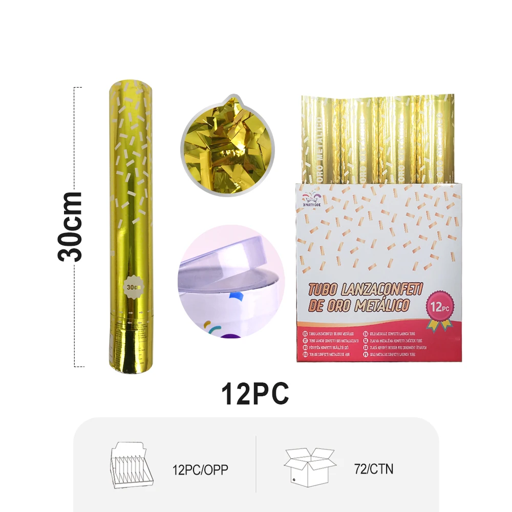 

Gold mirror with gold square fireworks, each 30CM, a pack of 12, suitable for birthday parties, grand events, weddings, festival