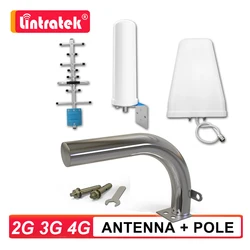 2G 3G 4G Antenne & Bracket Set Omni 360 ° Externe Antenne Voor Cellulaire Versterker Repeater Signaal booster Rvs Pole