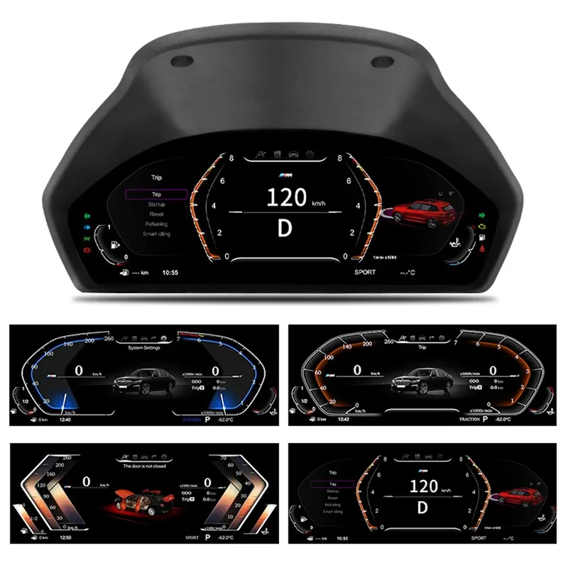 12.3 Inch Digital Instrument Cluster for 3 4 Series E90 F30 Car Information Display Speed Meter Gps Digital Car Speedometer