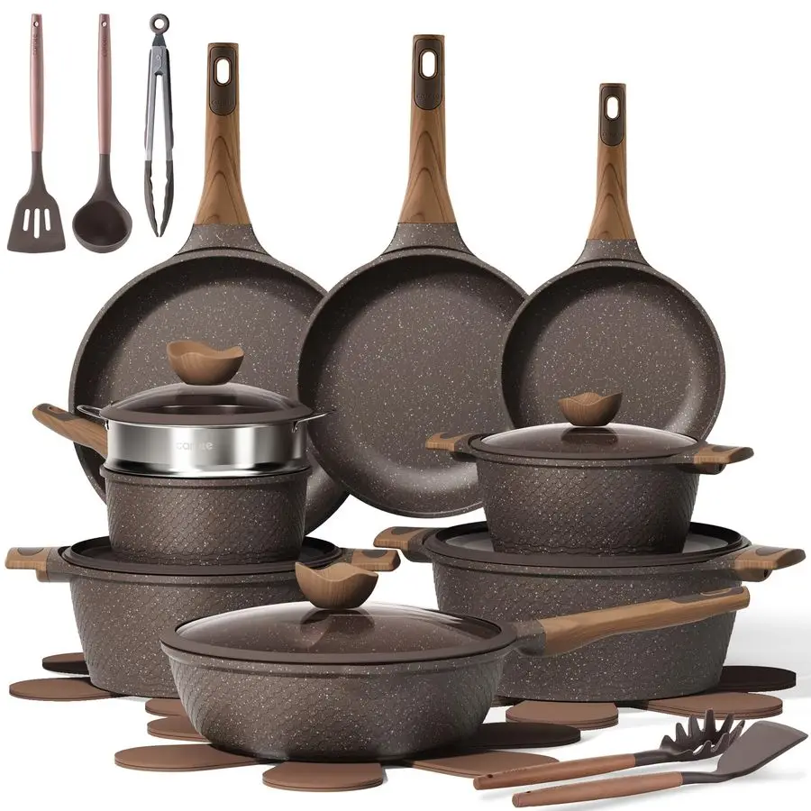 

26PCS Pots and Pans Set Non Stick, Cookware Set Pots and Pans Induction Cook Ware, Nonstick Kitchen Cooking, PFOA Free