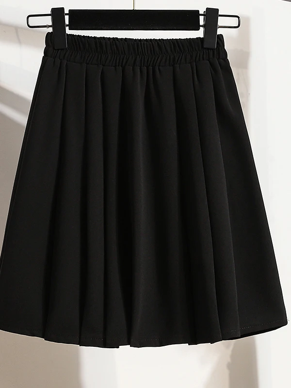 White A-Line  Skirt Anti-Light Walking Business Women's High Waist Pleated Skirt Slimming Effect Spring Summer 2026