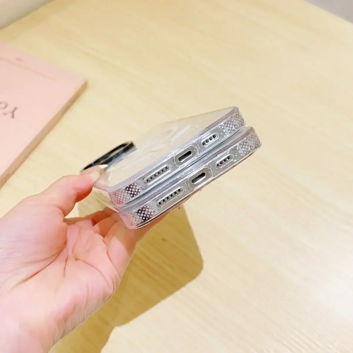 MagSafe Transparent Border X Phone Case Cover for iPhone 11 12 13 14 15 16 Pro Max Case for iPhone 16 ProMax