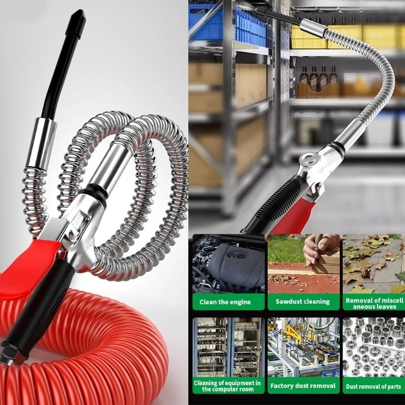 Luftblaspistolen Extensible Düse Pneumatic Compressor Tool Antislip Gummi