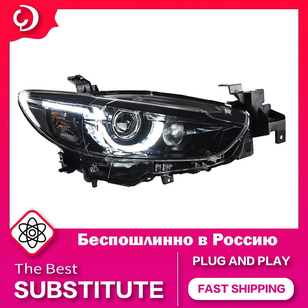 AKD Car Styling Headlights for Mazda 6 Atenza 2013-2016 LED Headlight DRL Head Lamp Led Projector Automotive Accessories