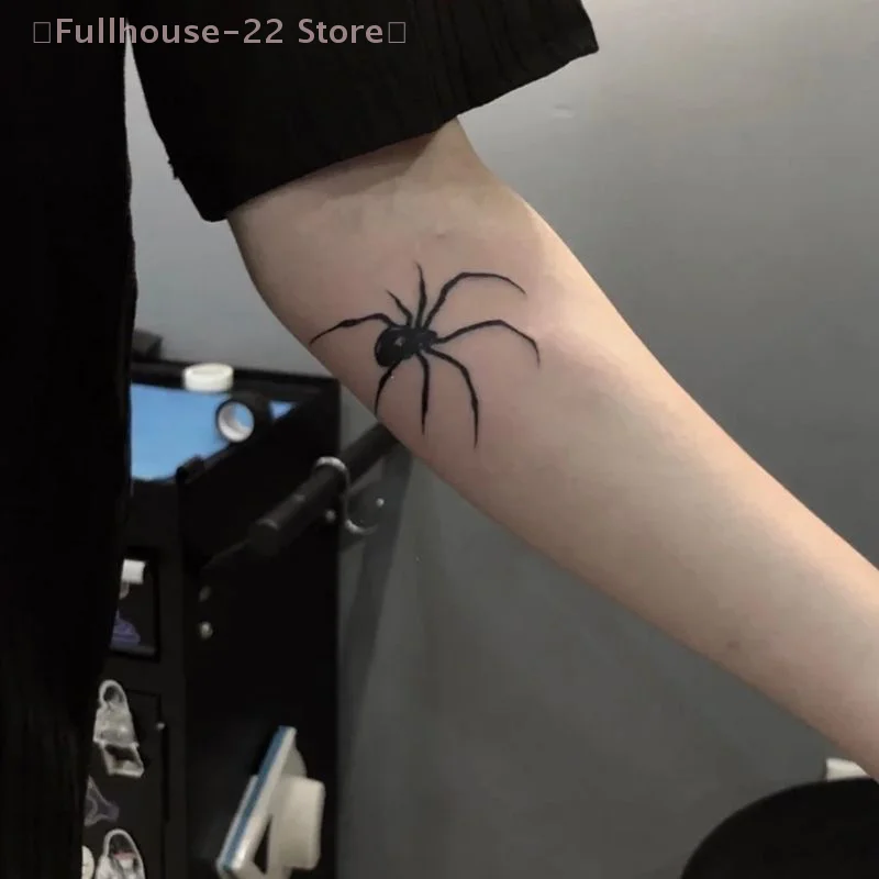 【MAX-22】1 Sheet Spider Waterproof Temporary Tattoo Stickers, Long-lasting Waterproof For One To Two Weeks, For Arm, Leg