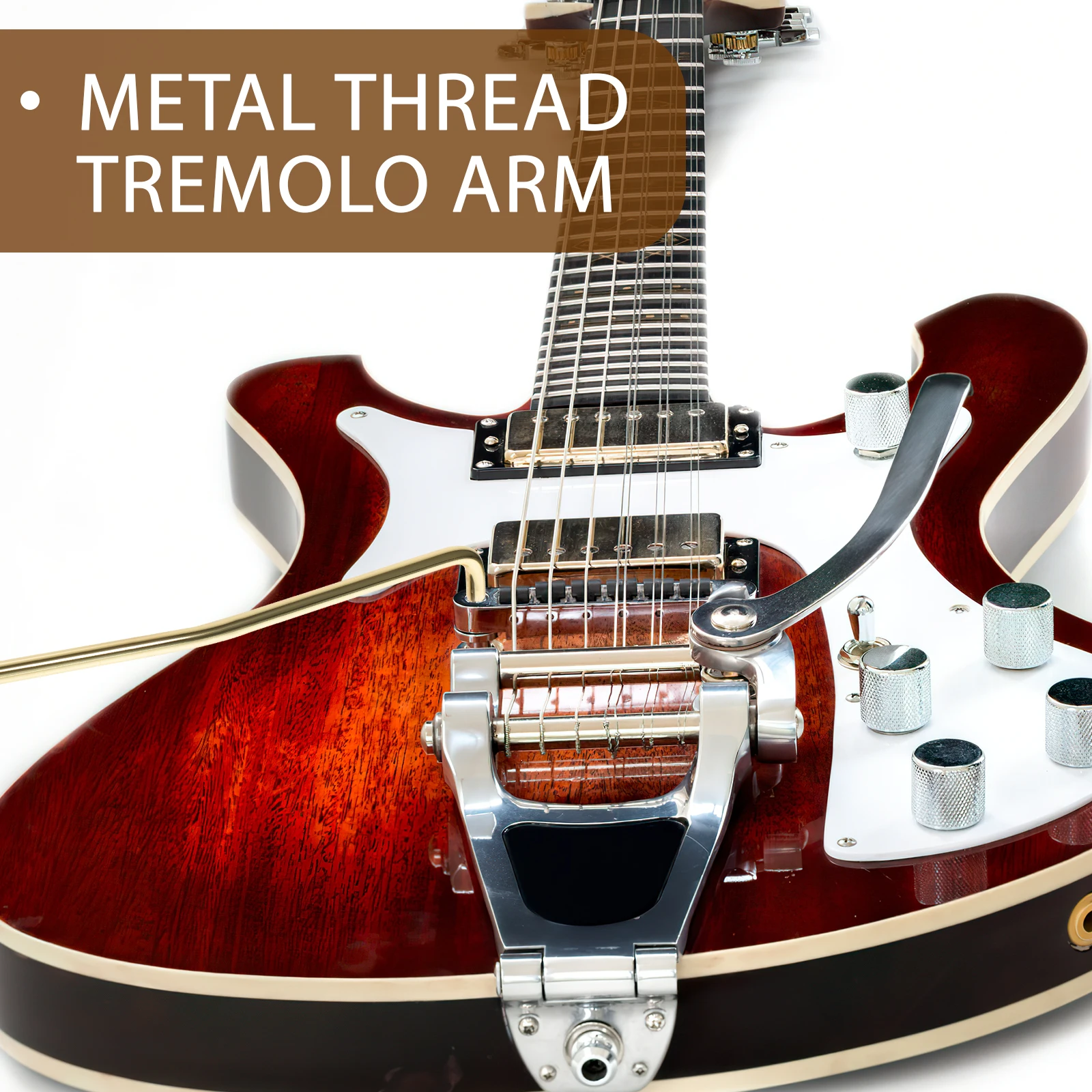 

6Mm Electric Guitar Tremolo Arm Thread Metal Whammy Bar Replacement Single Bridge Part Accessories For String Tension Adjustment