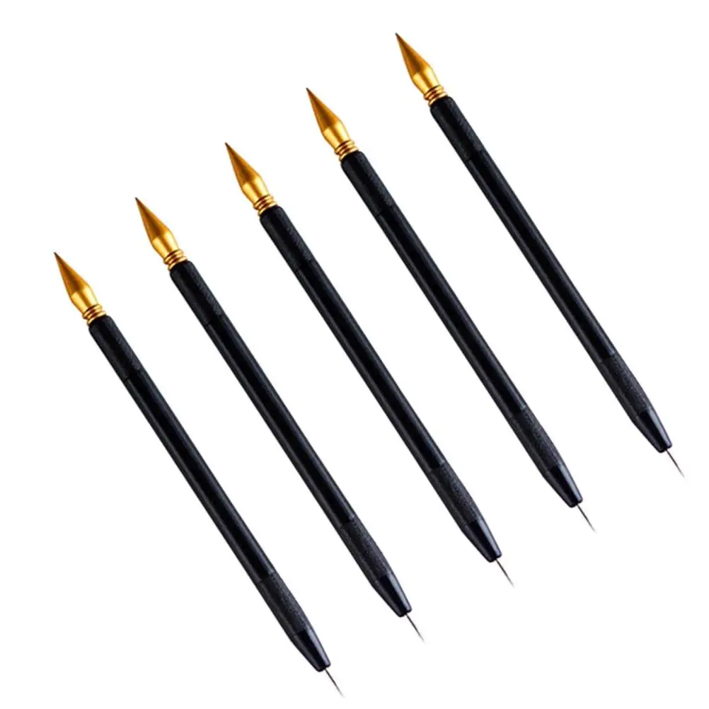 

5 Pcs Scratch Paper Painting Pen Tool Scratching Drawing Nail Polish Pens Black Stylus Child
