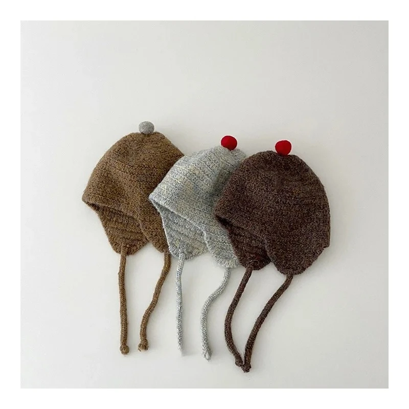 

Cute Pom Baby Knit Hat Autumn Winter Kids Beanie Caps Kids Accessories for Girls Boys Newborn Photography Props