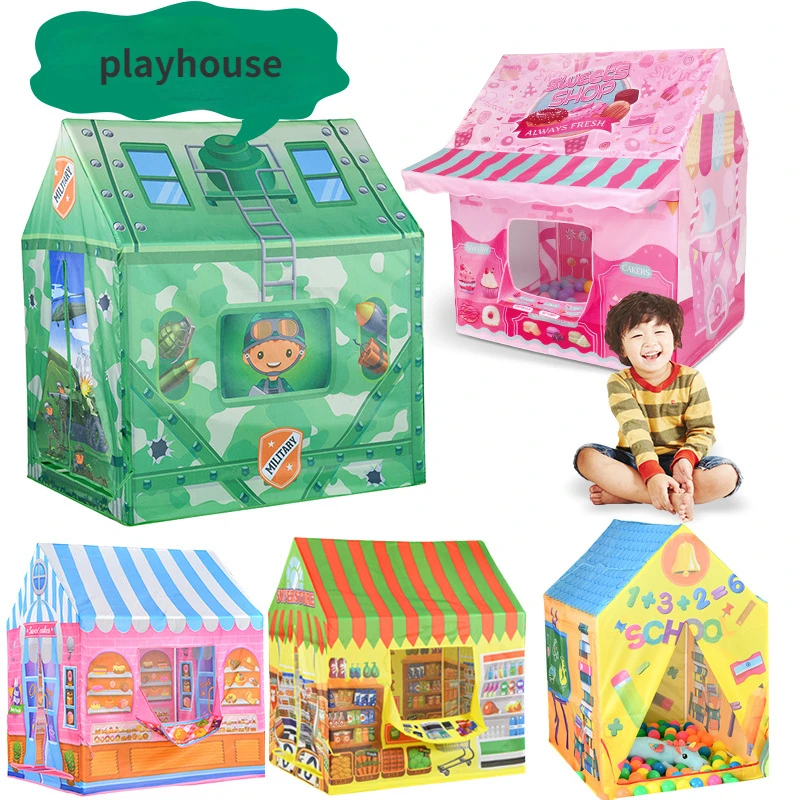 

Portable Kids Tent Folding Kids Tents Play House Large Playhouse Indoor Outdoor Tent Christmas Birthday Gift for Kids Boys Girls