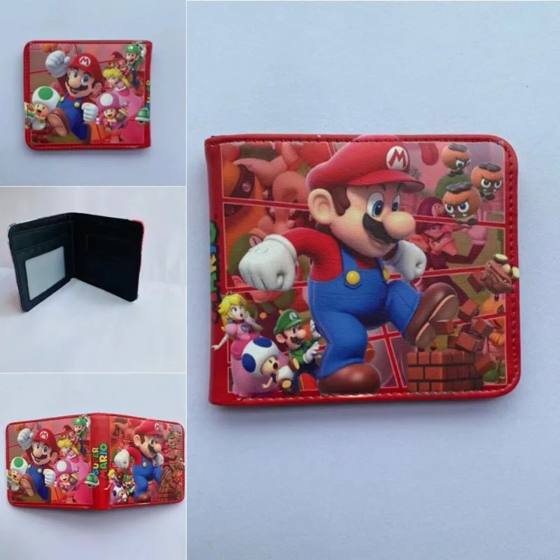 

New Super Mario Game Animation Peripheral Short Wallet Student Stylish and Simple Card Holder Coin Purse Cute Things for Girls