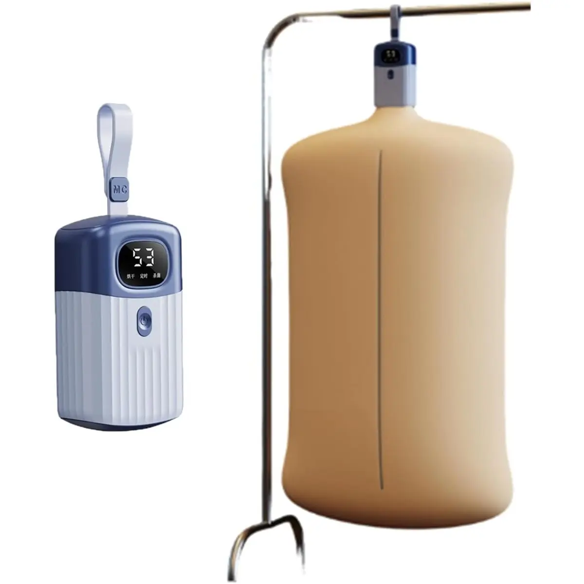 [Vend for]Portable Clothes Dryer Household Small-Sized Intelligent Clothes Dryer Foldable 3 Speed Adjustable with Timer US