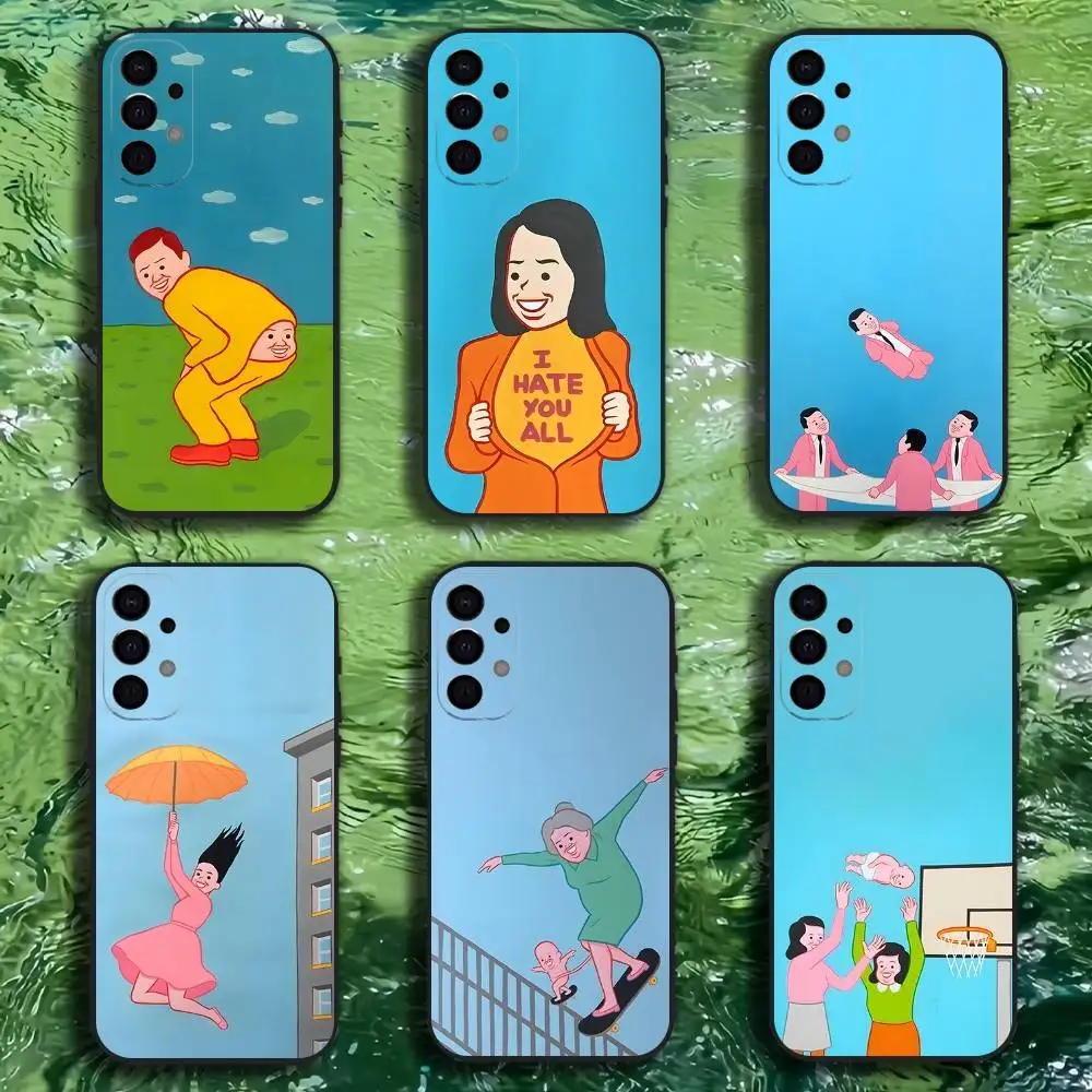 

Joan Cornella Art Phone Case For Samsung S25,S24,S21,S22,S23,S30,Ultra,S20,Plus,Fe,Lite,Note,10,9,5G Black Cover