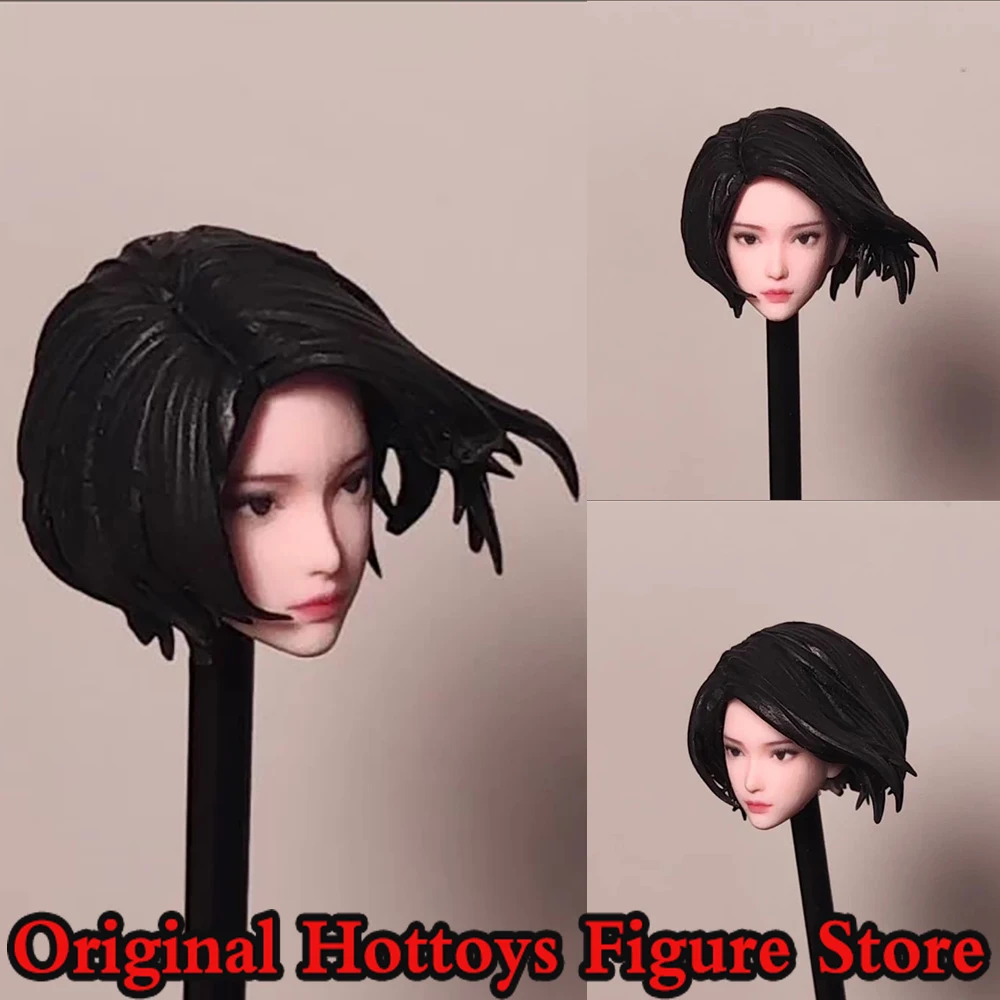 

1/12 масштаб, женская голова солдата, скульптура Цзи Яо, короткошерстная красота, резьба по голове, подходит для 6-дюймовой экшн-фигурки, модель куклы, тело