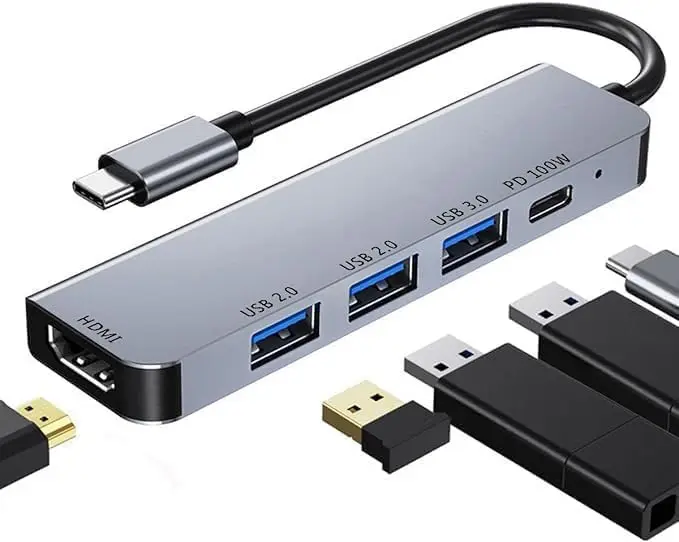 

10 шт. 5-в-1 USB C-концентратор для MacBook/iPad/XPS 4K для HDMI OTG и 100 Вт PD USB 3.0 интерфейс в наличии