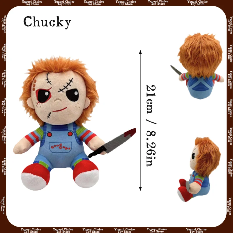 Movie Chucky Halloween Plush Scary Horrible Stuffed Chucky Clown Toy Clown\'s Soul Regen Home Halloween Decor Kids Birthday Gifts