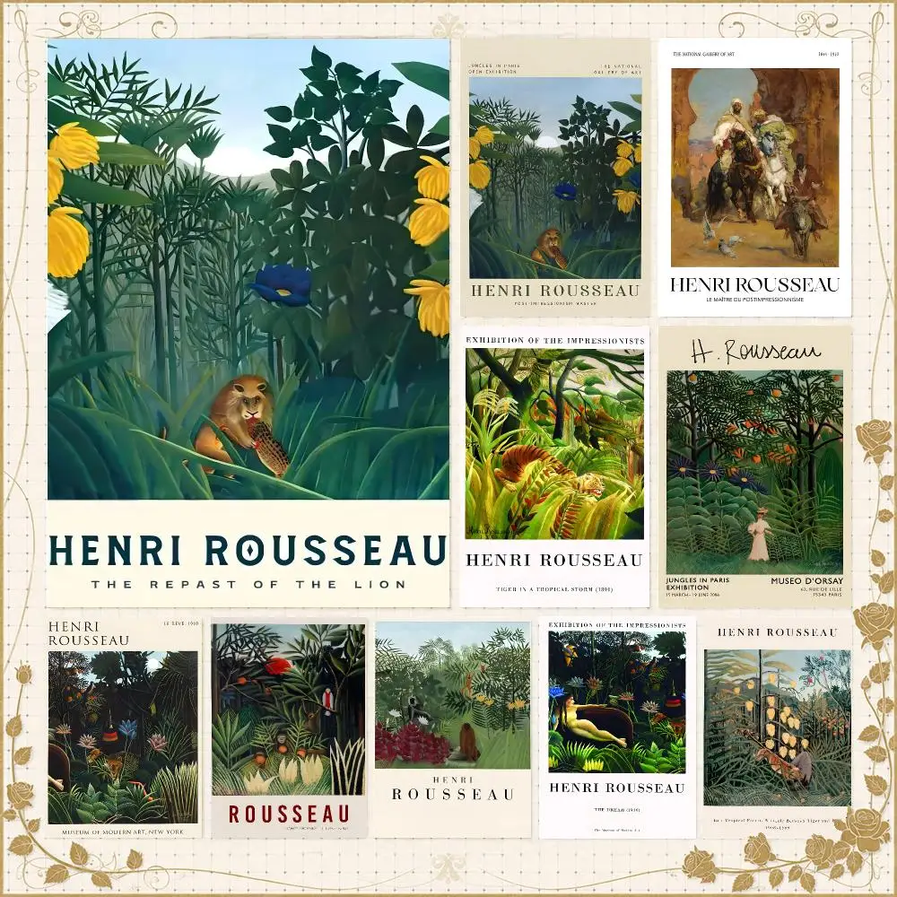 Artist Naive Art H-Henri Rousseau Poster Wall Art Bedroom Living Room Dorm Bar Cafe Gym Studio Home Decor Gifts