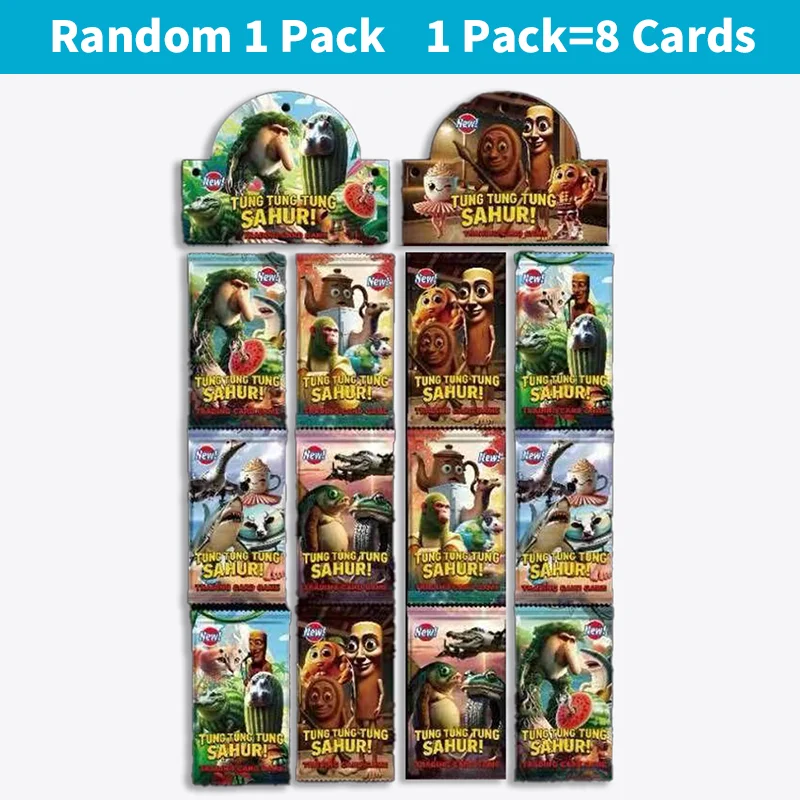 New Italian Brainrot Gold Foil Cards Cartoon Anime Tungtungtung Sahur Tralalero Tralala Laser Cards Board Games Collection Cards image 5