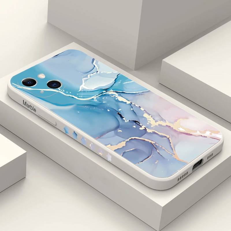 Fashion Colorful Marble Cover Case for iPhone 13 11 12 14 15 Pro Max 13 12 Mini X XR XS Max 7 8 Plus SE2 Soft Shockproof Cases