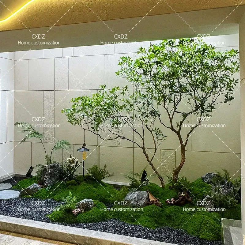 Large Artificial Faux Tree Green Plant Bionic Decorative Landscape for Interior Home Office Modern Simple Design Simulation