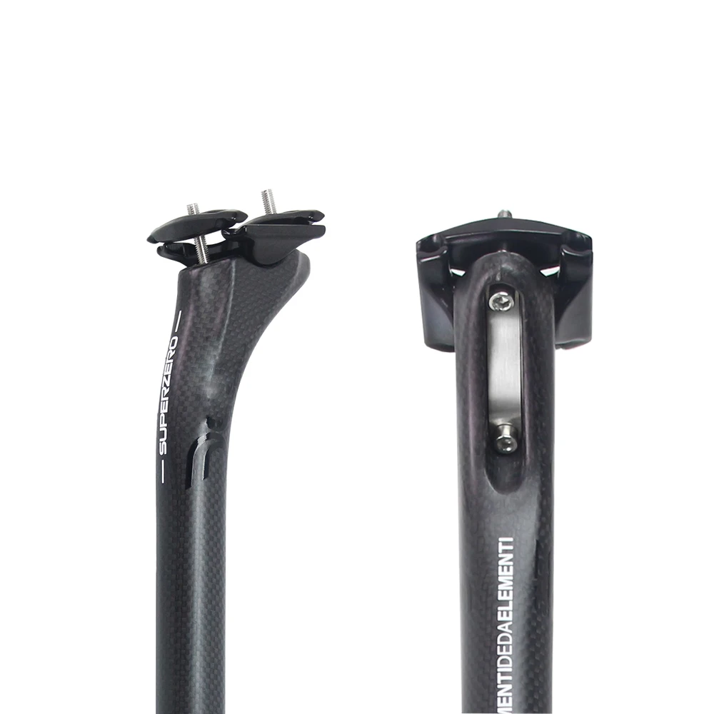 دراجة Seatpost الجبلية/الطريق دراجة كامل الكربون مقعد آخر 27.2/30.8/31.6 مللي متر 3K ماتي الدراجات أجزاء طول 400 مللي متر #1