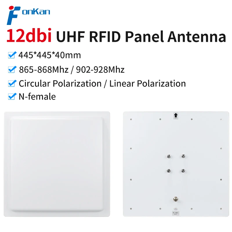 

12dbi Gain UHF RFID Antenna Circular Linear Polarization Outdoor IP65 Antenna Long Range Antenna for Warehouse RFID Antenna
