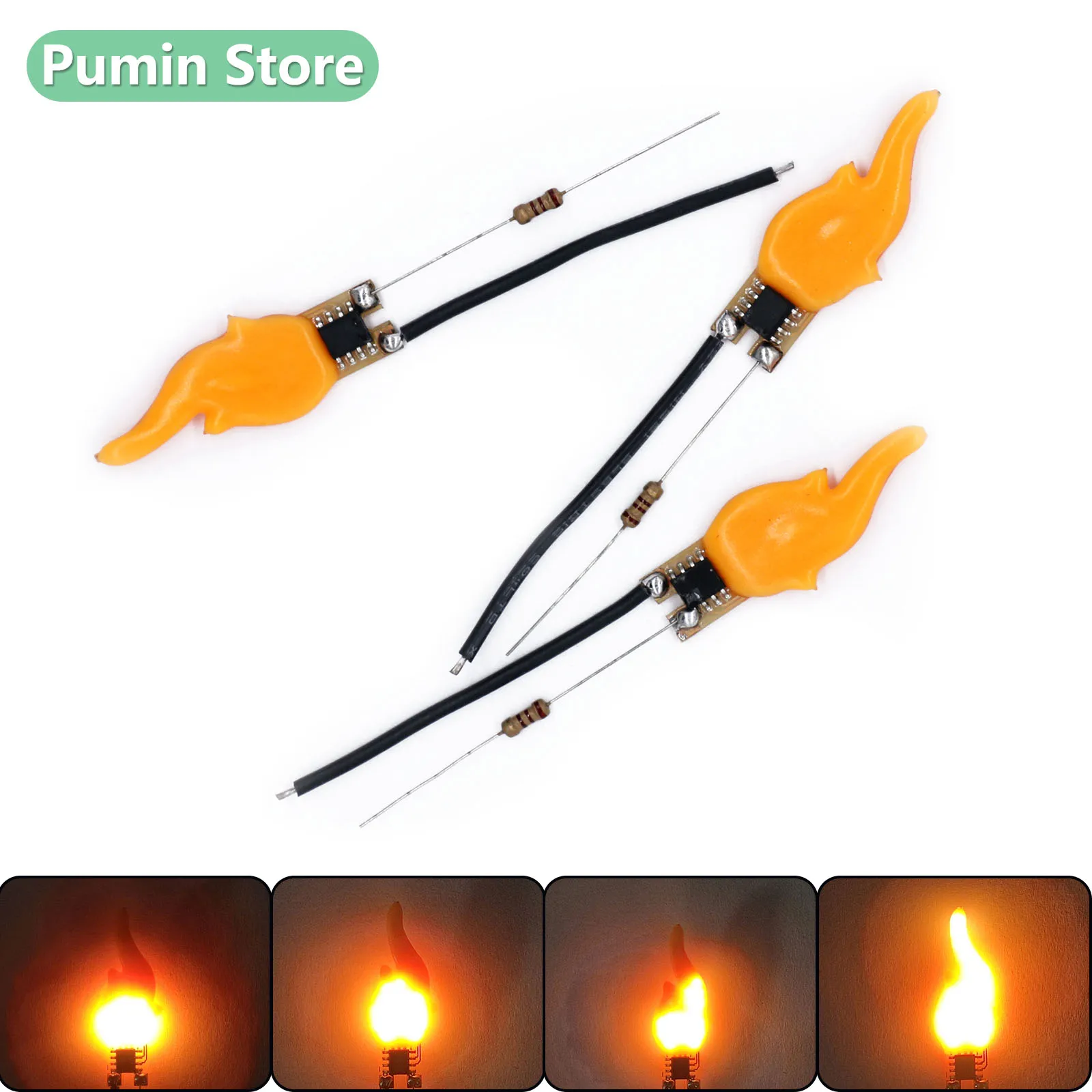 LED Retro Edison Kerze Flamme Lampe DC5V 20mA Warmweiß Ra≥80 83mm Urlaub Dekoration Gelötete Kerze Blitz Lampe Zubehör DIY