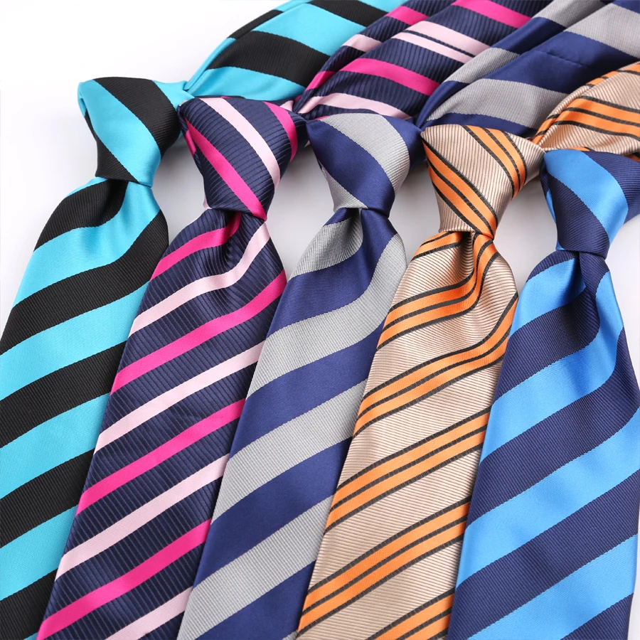 Luxus 8CM Herren Krawatte Krawatte Streifen Krawatten Für Mann Bräutigam Jacquard Gewebte Krawatte Für Mann Business Hochzeit party