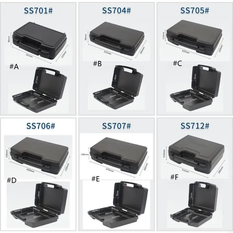 Portable Tool Box Engineering Plastic Construction Hard Case Heavy Duty Container For Various Work Scenarios L4MF