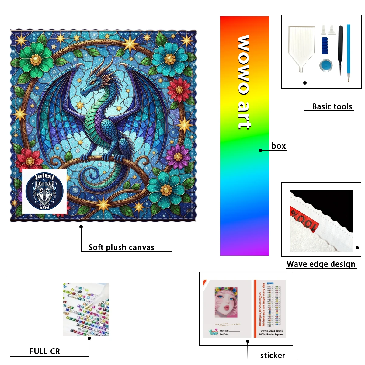 

【Betti_ Diamond Art】The story of the flying dragon and the rose FULL Crystal 100% resin，Rhinestone Perfect Resin