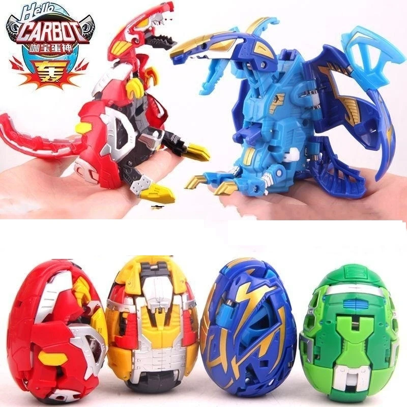 Hello Anime Carbot Action Figures Deformation Automatic Egg Transform Dinosaur Robot Tyrannosaurus Pterodactyl Boys Children Toy