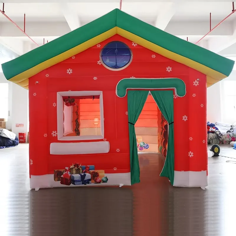 Inflatable Christmas Decorations Xmas Tent Santa Clause Portable Tent for Backyard Outdoor