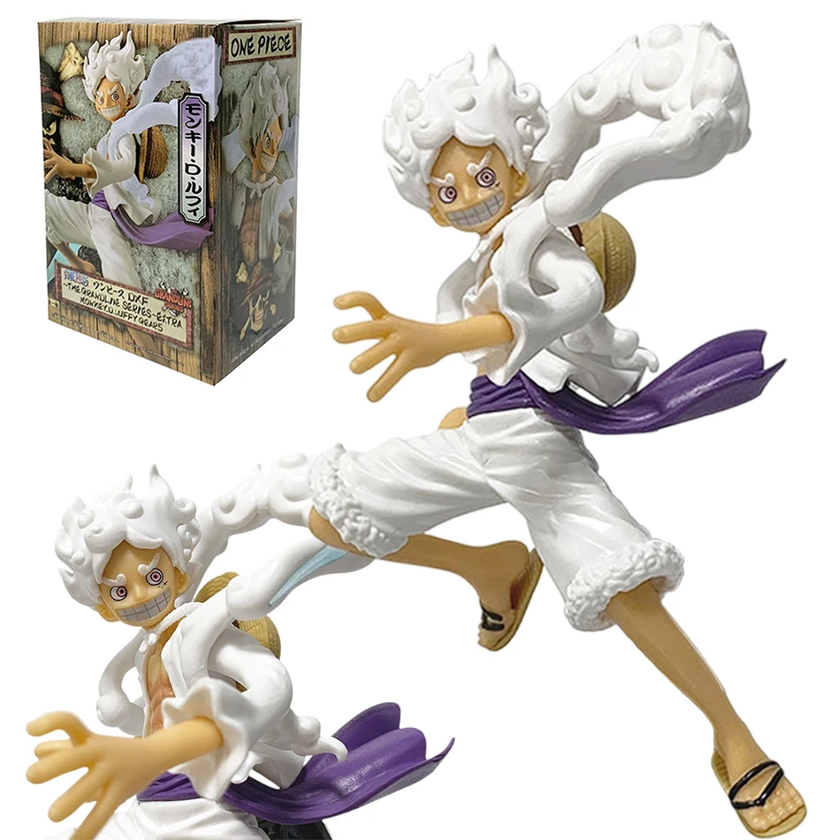 18CM ONE PIECE Anime-Figur Sonnengott Nika Monkey D. Luffy Actionfiguren Nika 5 Stufen Luffy Puppen PVC-Modell Sammlerstück Geschenk