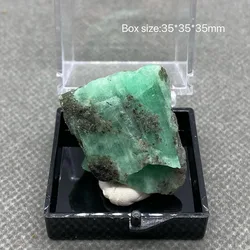100% Natural green emerald mineral gem-grade crystal specimens stones and crystals quartz crystals +Box 3.5cm