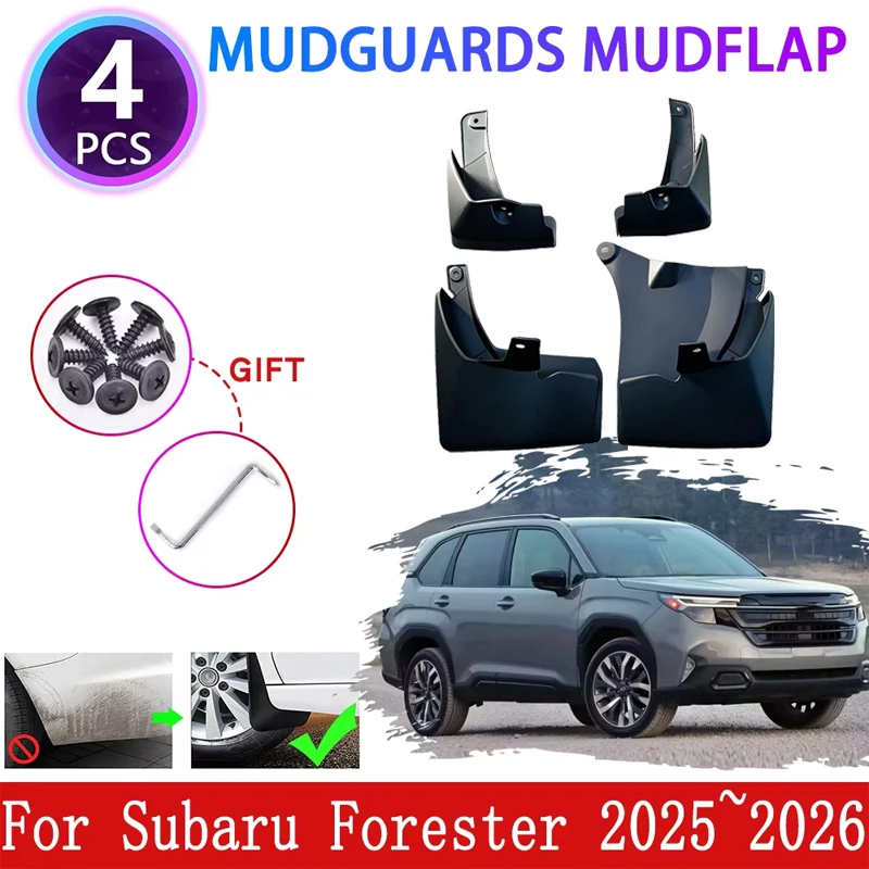 

For Subaru Forester SL Accessories 2025 2026 Car Front Rear Wheel Mudguard Mudflap Fender Flares Mud Flap Splash Mud Guard Cover