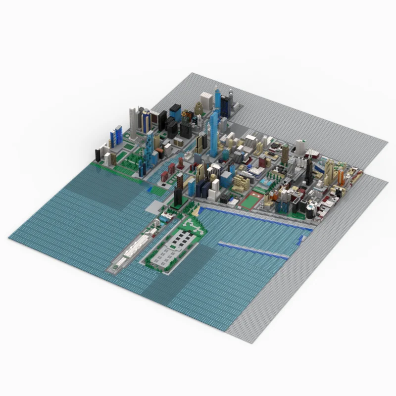 ของเล่นประกอบโมเดล MOC - โมเดลจำลองเมืองชิคาโก 13,935 ชิ้น - ของเล่นประกอบสร้างสรรค์ - ของขวัญวันหยุดที่ยากต่อการประกอบ