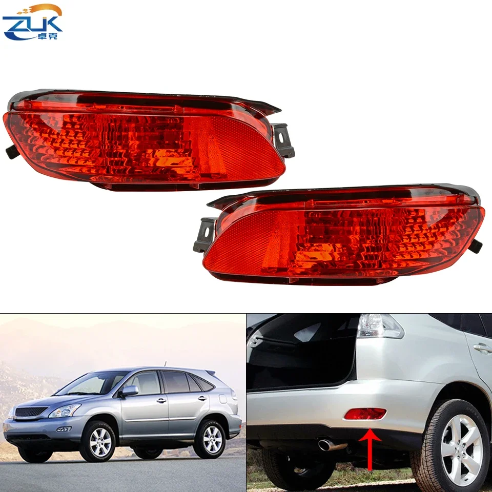 ZUK Reflector Rear Bumper Fog Lamp Fog Light For LEXUS RX300 RX330 RX350 2003 2004 2005 2006 HARRIER RX400H 2005 2006 HARRIER HV
