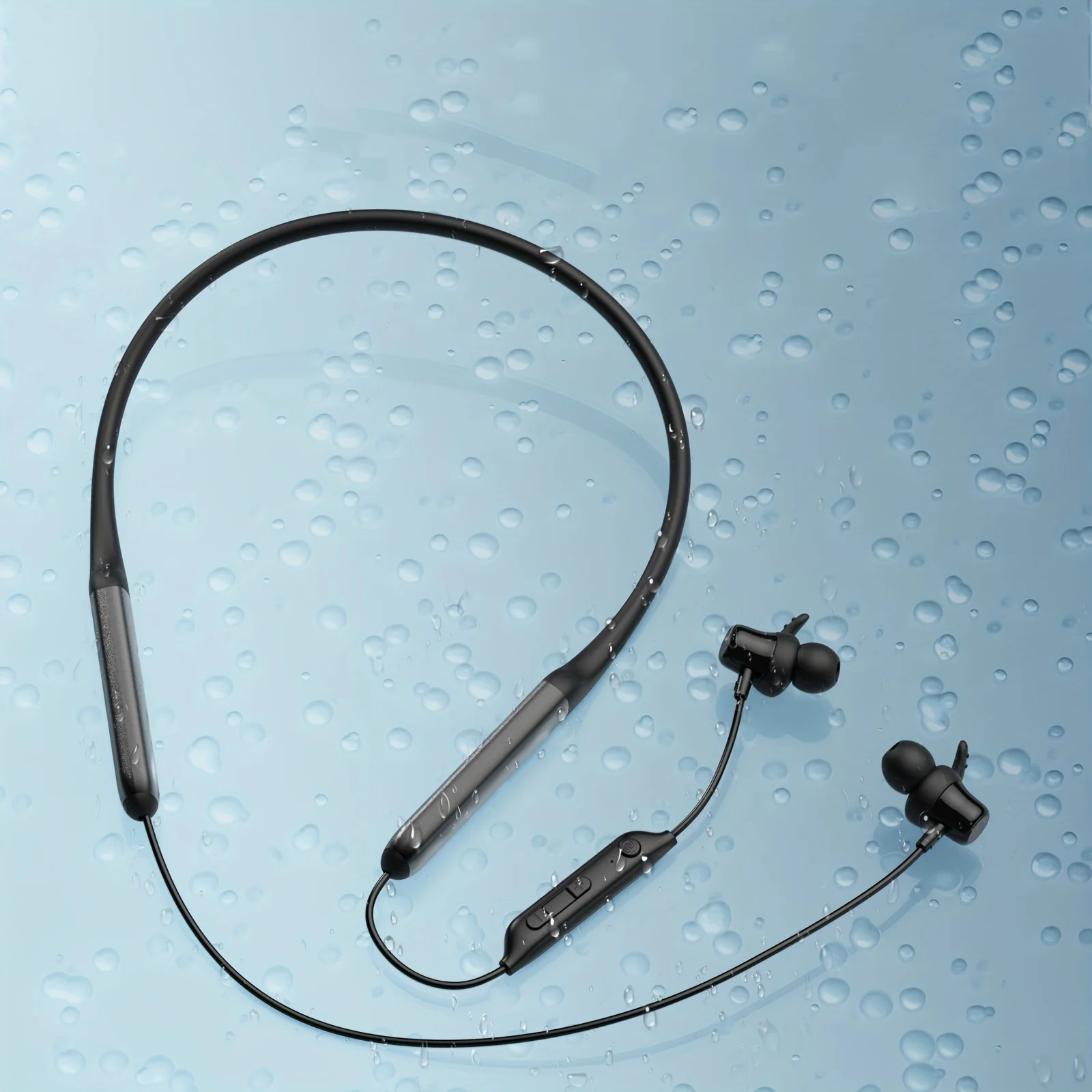 Écouteurs Nurati N1 BT à tour de cou avec micro clair, commandes par bouton à texture antidérapante, écouteurs sans fil sportifs pour la course à pied