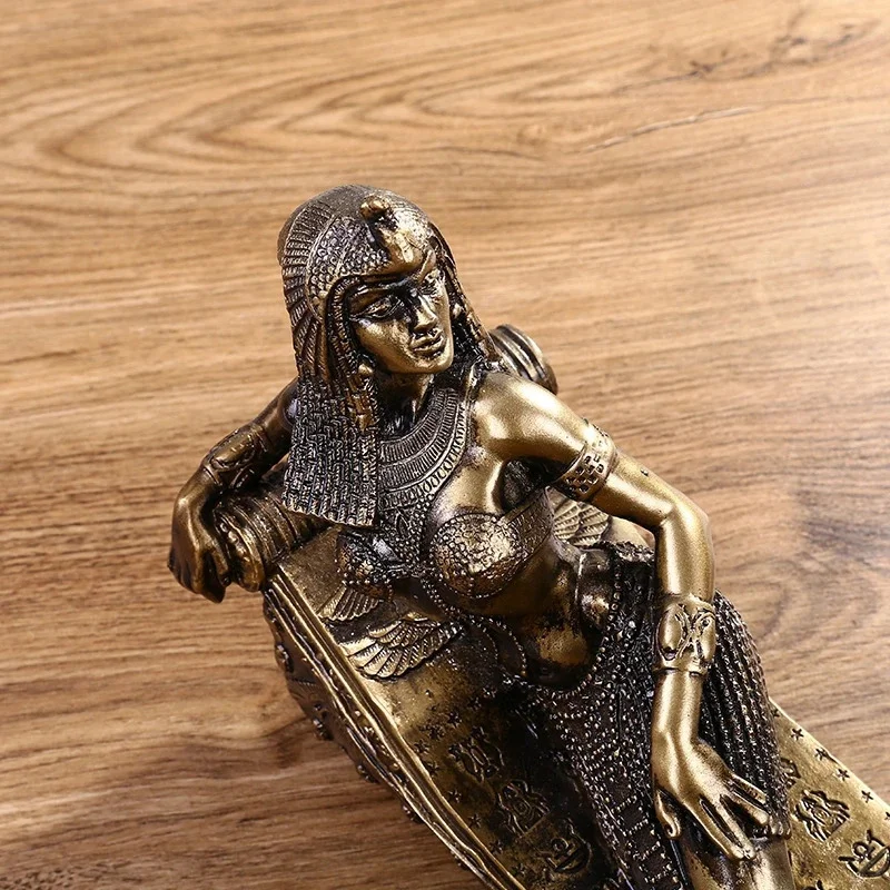 Faux Bronze Resin European Vintage Sleeping Lady Figurine Living Room Centerpiece Home Decor Gift For Women Anniversary Elegant