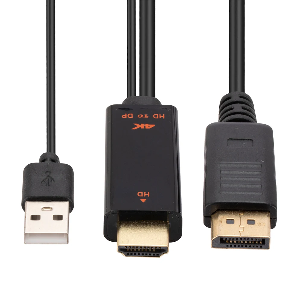 كابل HDMI 1.8 متر متوافق مع كابل DisplayPort USB 4K 60 هرتز HDMI-متوافق مع سلك DP HDMI-متوافق مع محول Displayport