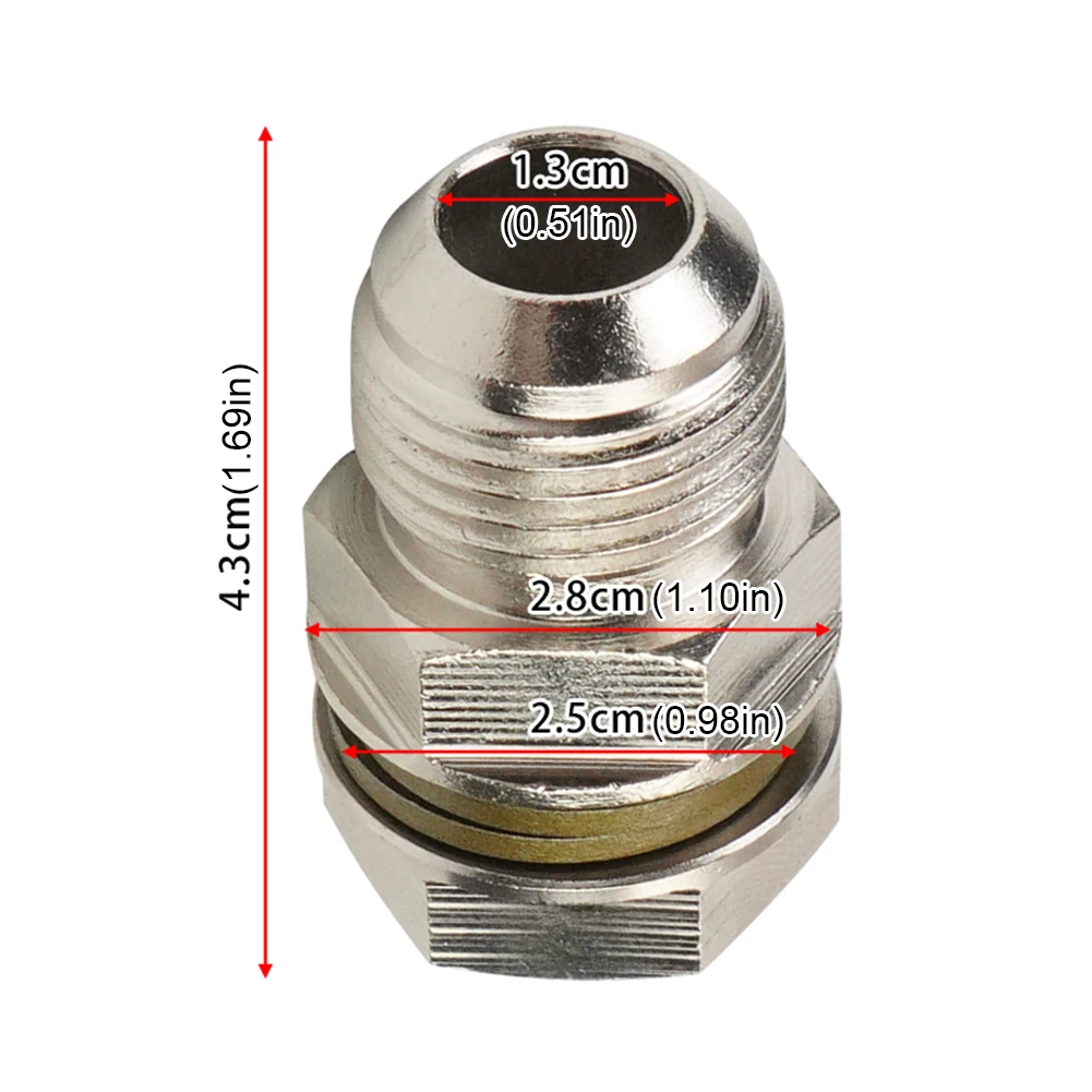 10AN To M18x1.5mm Oil Sump Return Drain Adapter Bung Fitting Replace 315-04301-010 Car Turbo Oil Pan Return Drain Plug Adapter