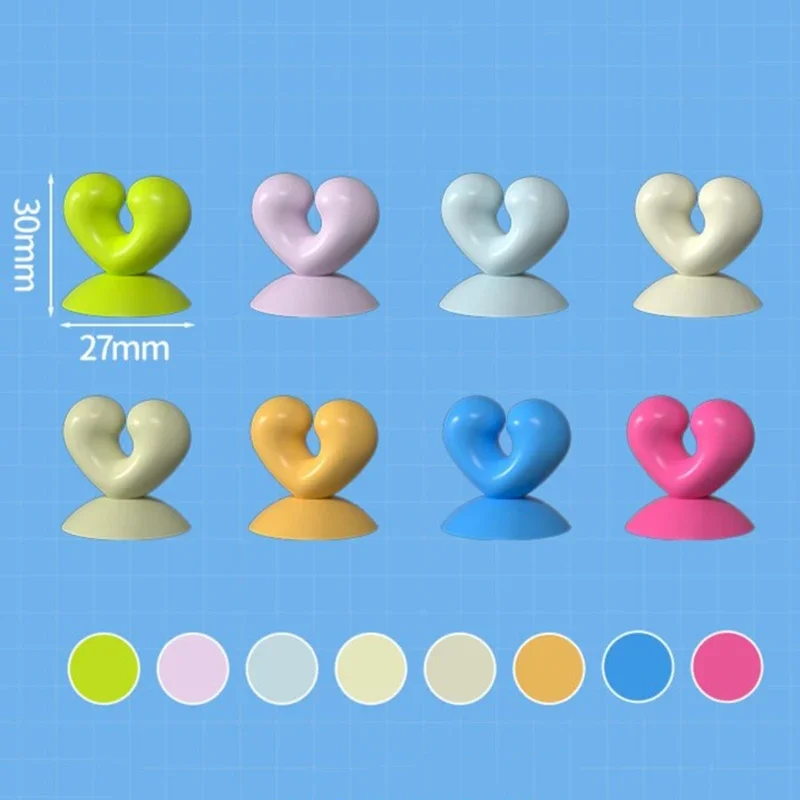 3/6 PCS Cute Desktop Cable Organizer Holder Winder Clips Desk Suction Cup Mobile Phone Data Cable Management Wire Cord Holder