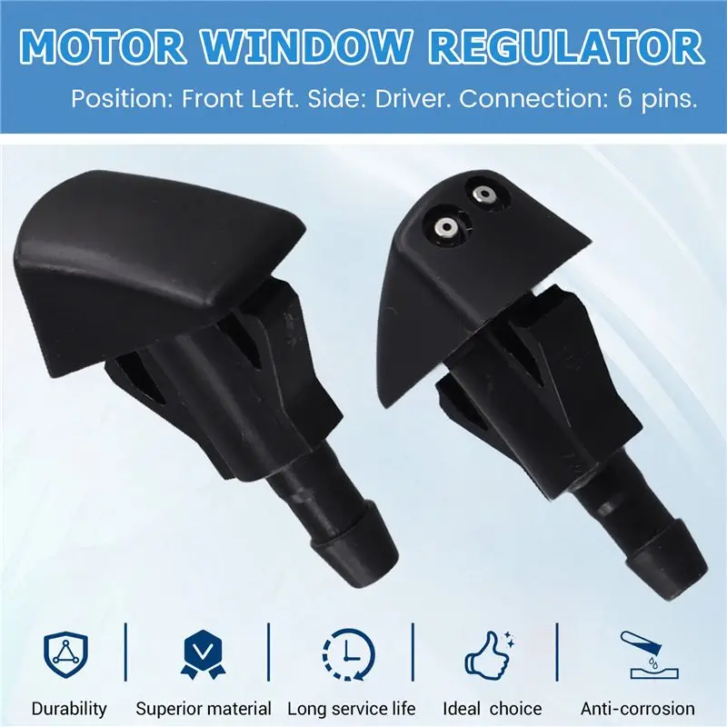 2Pcs Car Front Windscreen Washer Nozzle Jet 76810-T9J-H01 For Honda City 2015-2020 Hood Windscreen Washer Spray Jet